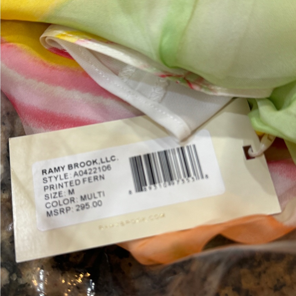 Ramy Brook Fern Printed Halter Top- Sz Medium - Picture 7 of 9